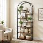 Arched bookshelf, 7 shelves, 70 × 30 × 181.5 cm