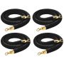 Tõkkeköied VEVOR 4blackrsjt, 4 tk, Must, Ø32 × 1500 mm