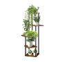 Подставка для растений Relaxdays, 5 ярусов, коричневого/чёрного цвета, 58 × 107 × 58 см