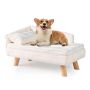 Pet sofa bed, Grey/white, 71 × 43 × 40 cm