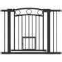 Защитные ворота для питомцев, с дверцей для кошек, 76–104 × 77 см