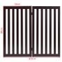 Pet Fence, 4 Panels, Brown/White, 203.2 × 88.9 × 2.54 cm