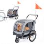 Pet stroller and bike trailer, 2 in 1, 160.02 × 71.12 × 109.22 cm