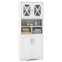 Tall bathroom cabinet, 3 adjustable shelves, 60 × 145 × 30 cm