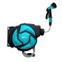 Automatic hose reel and watering hose Durhand 28x14x34cm., black/blue
