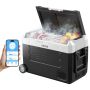 Kompressoriga auto külmik VEVOR EA35-D, 35 l, kaks tsooni, Must, 44 × 52 × 71 cm