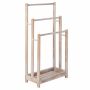 Towel rack 45x22x86cm., brown/white