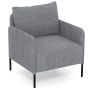 Armchair 73x79x79cm., dark gray/black