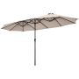 Outdoor umbrella 270x460x245m., beige/black
