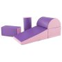 Set of 5 building blocks, pink/purple