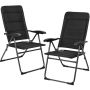 Set of 2 folding chairs 71x58x102cm., black