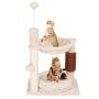 Scratching post 40x30x72cm., beige