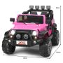 Children's electric car 123x80x80cm., pink/black