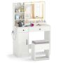 Dressing table with stool 90x40x135cm., white