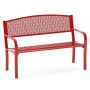 Garden bench 128x60x86cm., red color