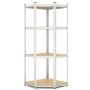 Storage shelf 70x70x180cm., silver/light brown