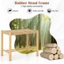 Set of 2 stools 56x36x45cm., light brown