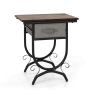 Side table 48x35x53cm., brown/black