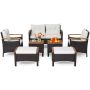 7-piece garden furniture set, assorted colors