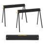 Set of 2 saw stands 94x47x74cm., black