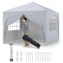 Gazebo 300x300x286cm., white