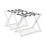Luggage racks, 2 pcs., 2 compartments, Black, 63.5 × 43.18 × 55.88 cm