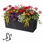Балконный ящик Relaxdays 10053086_8649, с держателями для перил, Чёрный, 50 × 19 × 19 см