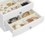 White wood jewelry box