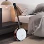 Banjo, 5-string, with tuner and bag, 13.5 × 4 × 39 inches