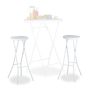 Baaritool Relaxdays BASTIAN, 1 tk, Valge, 32,5 × 80 × 29 cm