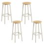 Bar stools VASAGLE, 2 pcs, Oak/white