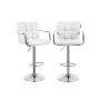 Bar stools with armrests 2 pcs. white