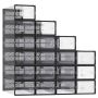 SONGMICS Shoe Storage Boxes, 18 pcs, for shoes up to size 44, 33.1 × 23 × 14 cm