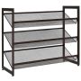 Shoe rack, 4 tiers, approx. 16 pairs, 73.66 × 82.55 × 30.48 cm