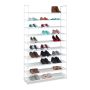 Kingariiul Relaxdays, 10 astet, kuni 40–50 paari, Valge, 100 × 175,5 × 29 cm