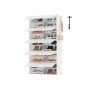 SONGMICS Shoe Rack, 10 Compartments, Grey
