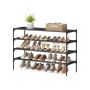 Jalanõuderiiul SONGMICS LSH034BH01, 3-tasandiline, Must, 91,8 × 70,5 × 29,7 cm