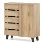 Shoe cabinet, 4 shelves, Multicolored, 80 × 87.5 × 33 cm