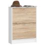 Jalatsikapp AkordV2, 2 allaklapitavat ust, Valge, 60 × 80 × 20 cm