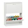 Jalatsikapp Relaxdays 10048932_340, 2 sektsiooni, Valge, 60 × 80 × 24 cm