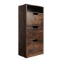 Kingakapp Relaxdays 10052616_8398, 3 sektsiooni, Pruun, 60 × 140 × 24 cm