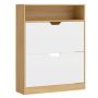 Shoe cabinet VASAGLE, 2 doors, open compartment, 80 × 102 × 24 cm
