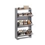 Jalanõukapp VASAGLE LBC036GD01, 3 ust, kuni 18 paari, Hall, 24 × 60 × 121,2 cm