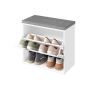 Jalanõupink VASAGLE LSB121WB01, 3 tasandit, 60 × 53,5 × 30 cm
