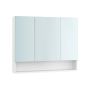 Wall-mounted bathroom cabinet with mirror 16.5x90x75cm., white