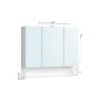 Bathroom cabinet 16.5x90x75cm., white