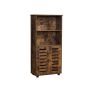 Bathroom cabinet with 2 open compartments, natural color