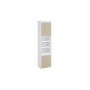 Wall-mounted bathroom cabinet 30x40x160cm., white/light brown