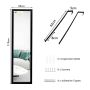 Wall mirror 33x120cm., black