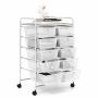 Trolley with drawers 65.5x37x87cm., silver color